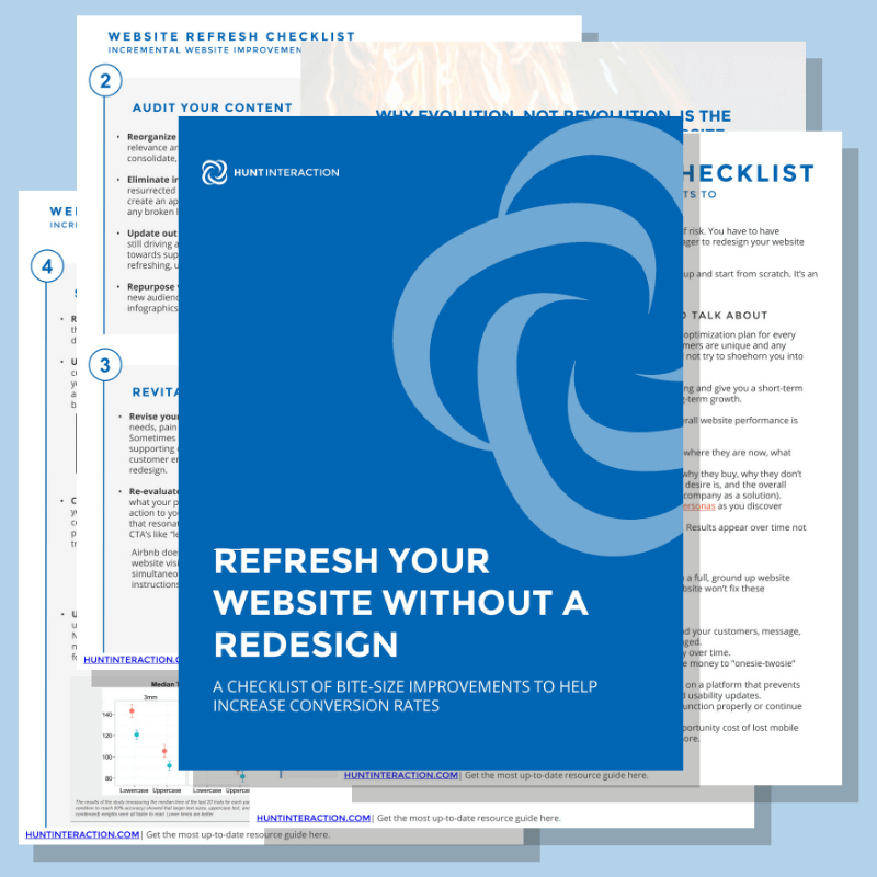 Refresh your website without a redesign checklist