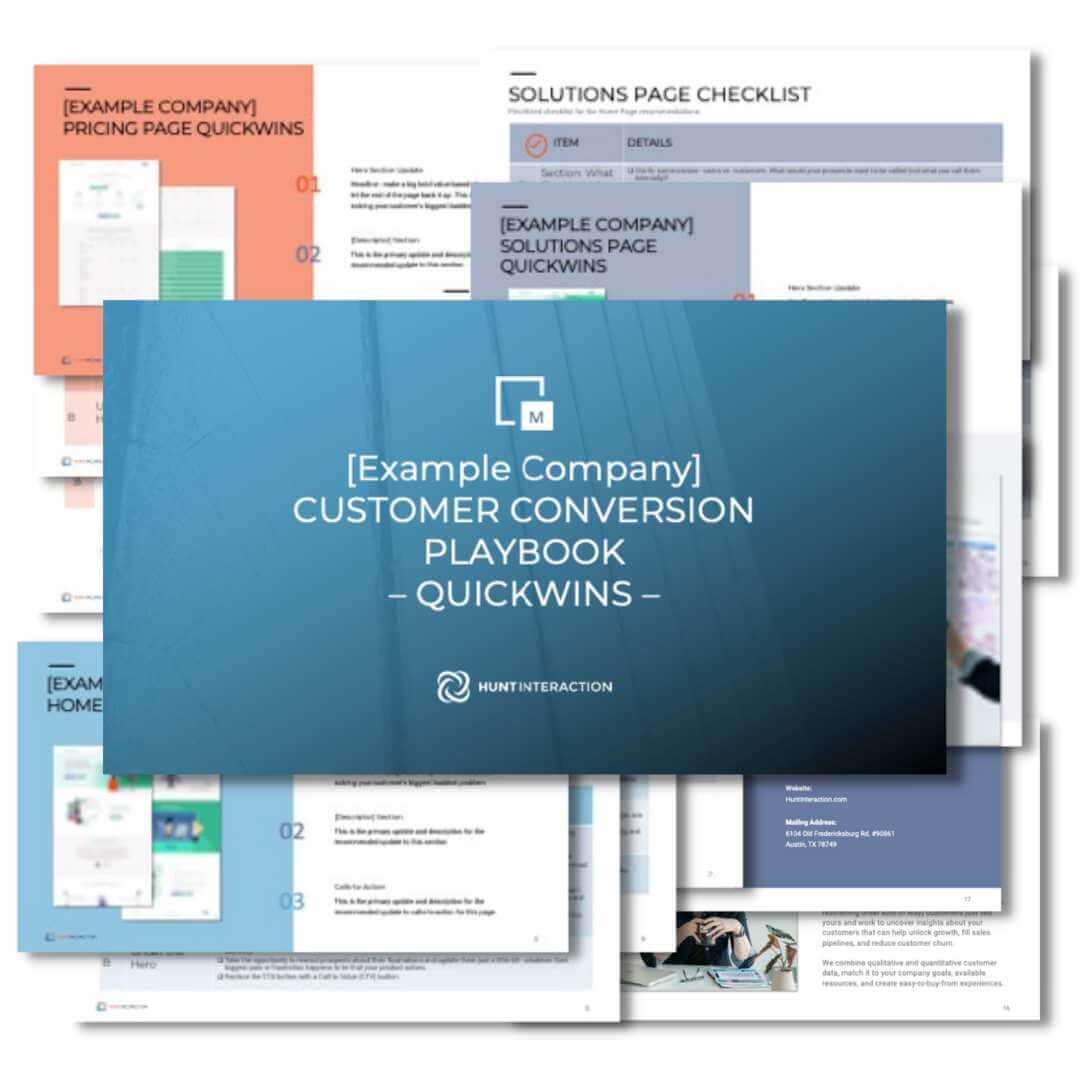 Customer Conversion Playbook Quickwins